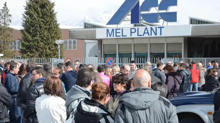 manifestazione sindacale all'acc di mel