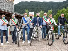 Inaugurazione del 3Cime Cadore Bike Sharing ad Auronzo di Cadore - Da Rin - Perona