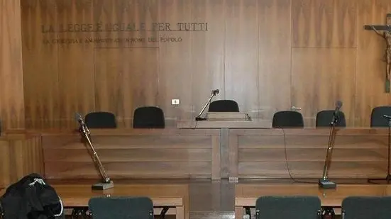 Un'aula del tribunale di Belluno