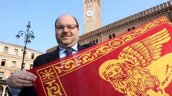 20/03/2014 Treviso - Gianluca Busato promotore del referndum per l'indipendenza del Veneto