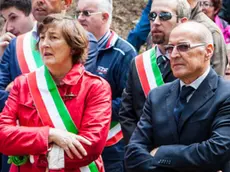 Alcune Autorità presenti. La Consacrazione del Santuario naturale dedicato a San Giovanni Paolo II a Lorenzago di Cadore.