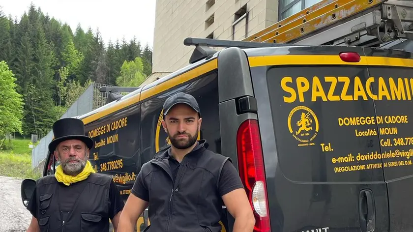 Daniele e Jacopo David, gli spazzacamini di Domegge