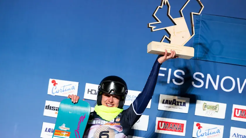 L'agordina Lucia Dalmasso dopo il secondo posto in Coppa a Cortina
