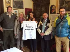 L'assessore Isi Coppola in municipio a Santo Stefano di Cadore