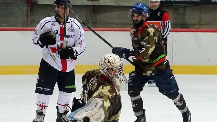 Campionato di serie B di hockey su ghiaccio. Feltre vs. Milano