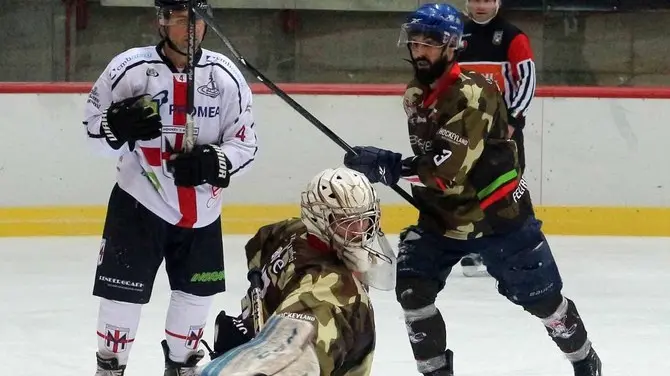 Campionato di serie B di hockey su ghiaccio. Feltre vs. Milano