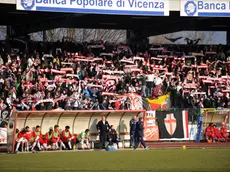 I tifosi del Padova al Polisportivo di Belluno