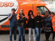 sciopero alla tnt per la possibile chiusura della sede bellunese