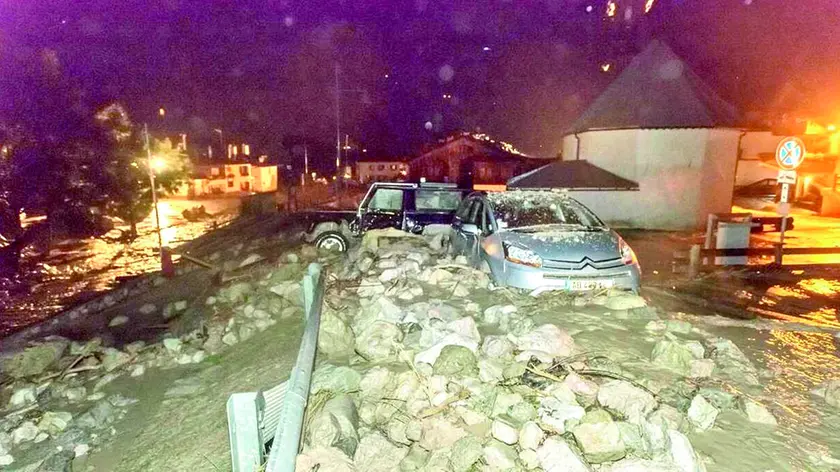 Un momento della drammatica notte tra il 4 e il 5 agosto 2017 a Cortina