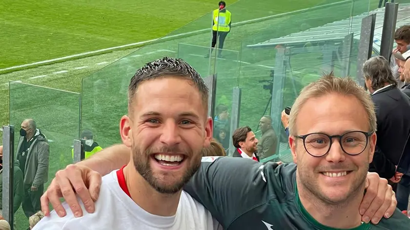 Filippo De Col con il fratello Nicola domenica a Trieste