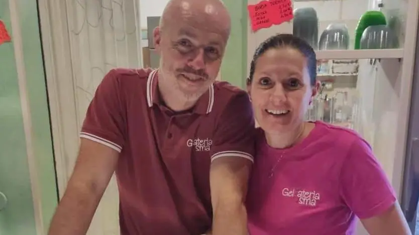 Roberto D'Incà e Laura Isma della gelateria Isma