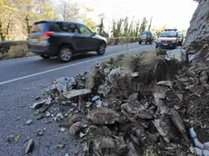 Una frana sull'alemagna all'altezza di castellavazzo