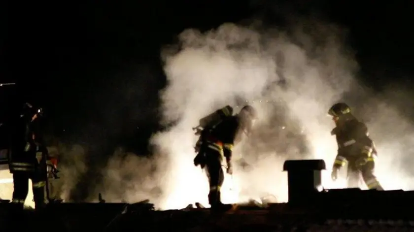 Vigili del fuoco in azione