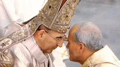 Papa Albino Luciani con Papa Giovanni Paolo II