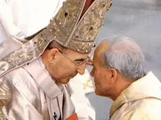 Papa Albino Luciani con Papa Giovanni Paolo II