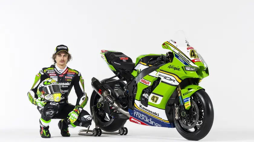 Axel Bassani con la nuova Kawasaki