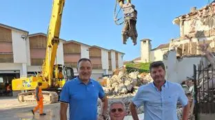 Il sindaco al cantiere