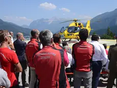 gian paolo perona- perona- pieve di cadore- Zaia inaugura il nuovo elicottero del suem