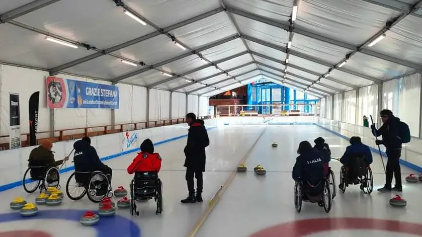 Un momento delle gare di curling