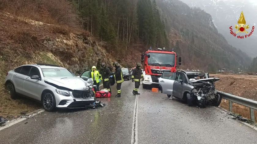 Lo schianto sulla provinciale 346 a Vallada