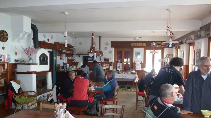 L'interno di un rifugio bellunese