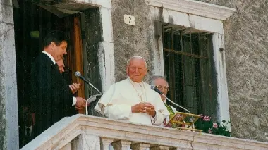 Giovanni Paolo II nella sua visita a Pieve di Cadore nel 1998