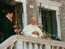 Giovanni Paolo II nella sua visita a Pieve di Cadore nel 1998