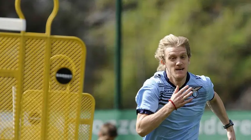 © Marco Rosi - LaPresse.11 07 2014 Auronzo di Cadore ( italia ).Sport Calcio - Allenamento Lazio ad Auronzo di Cadore - Ritiro Estivo di preparazione stagione 2014-2015..Nella foto: Dusan Basta..Marco Rosi - LaPresse.1 07 2014 Auronzo di Cadore ( Italy ).Sport Soccer Lazio - Lazio training session- at the Auronzo di Cadore..In the photo: Lazio's player Dusan Basta