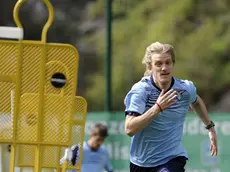 © Marco Rosi - LaPresse.11 07 2014 Auronzo di Cadore ( italia ).Sport Calcio - Allenamento Lazio ad Auronzo di Cadore - Ritiro Estivo di preparazione stagione 2014-2015..Nella foto: Dusan Basta..Marco Rosi - LaPresse.1 07 2014 Auronzo di Cadore ( Italy ).Sport Soccer Lazio - Lazio training session- at the Auronzo di Cadore..In the photo: Lazio's player Dusan Basta