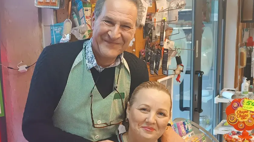 Franco Ardivel e la storica commessa Bianca