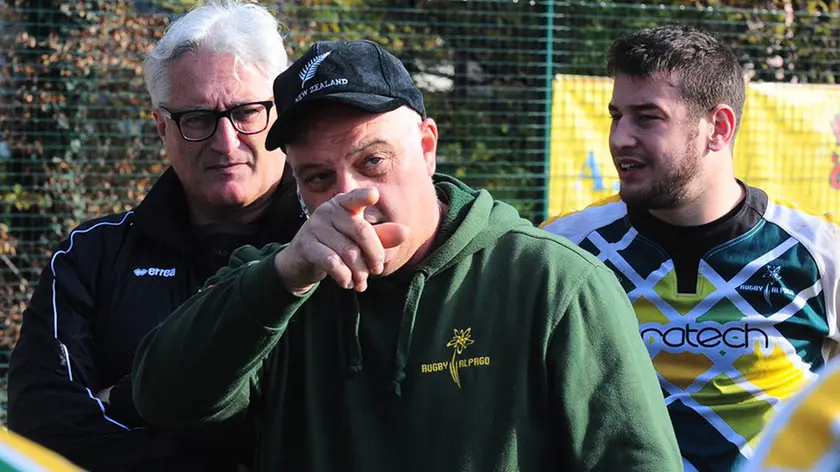L'allenatore del Rugby Alpago Luigi Liguori