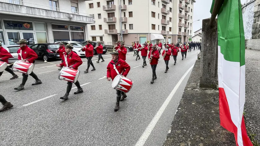 La sfilata degli alpini a Belluno
