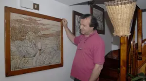 Dario Sogmaister e uno dei suoi mosaici