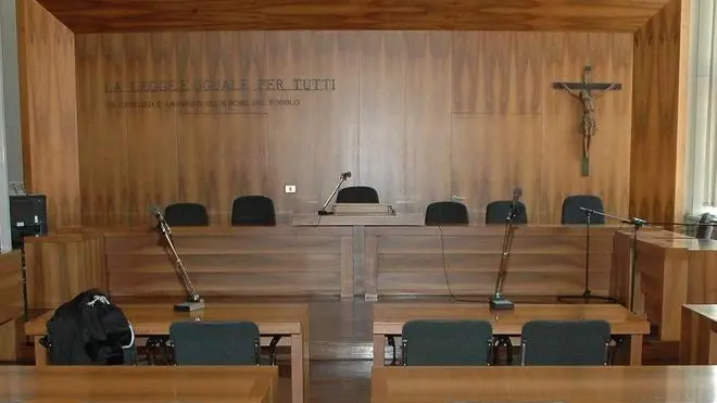 Un'aula del tribunale di Belluno