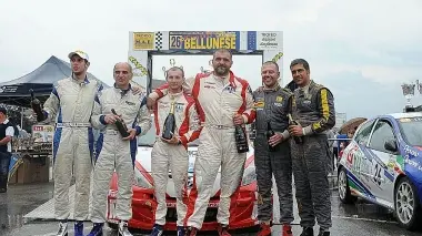 Il podio del Rally Bellunese