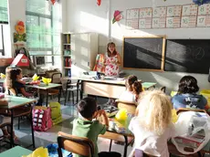 Il primo giorno di scuola per gli alunni dell'Istituto Comprensivo Padre Gemelli di Torino, 12 settembre 2011. ANSA / DI MARCO