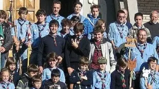 Un gruppo di scout della provincia di Belluno