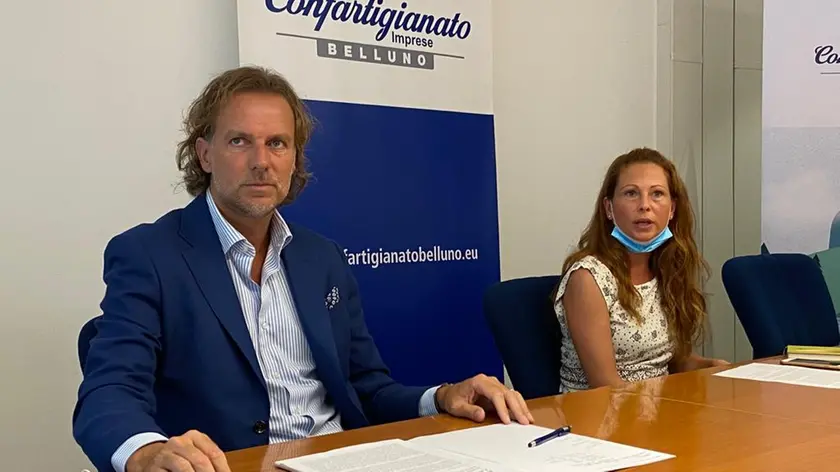 Claudia Scarzanella presidente di Confartigianato Belluno con il direttore Michele Basso