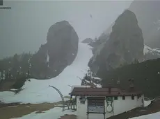 La neve immortalata dalla webcam sulla pista Olimpia