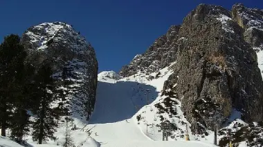 Il presidente di “Cortina Turismo” Stefano Illing e la pista Olympia