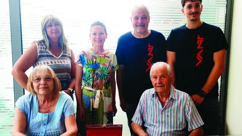 La famiglia Bristot titolare della ditta Vant con Claudia Scarzanella