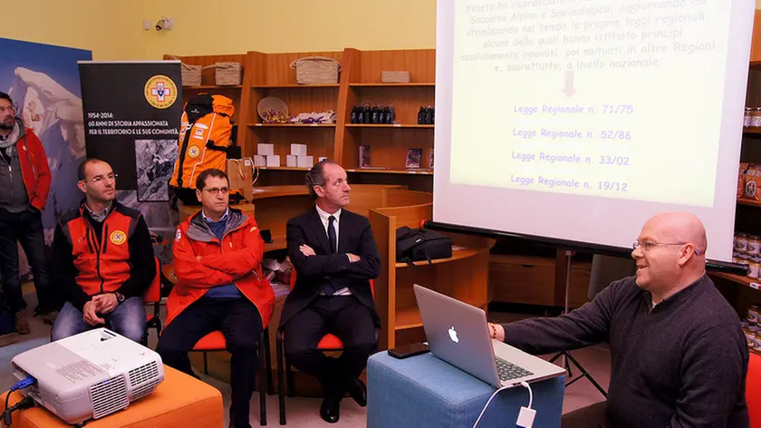 Conferenza stampa sulle attività del Soccorso Alpino con la presenza di Luca Zaia
