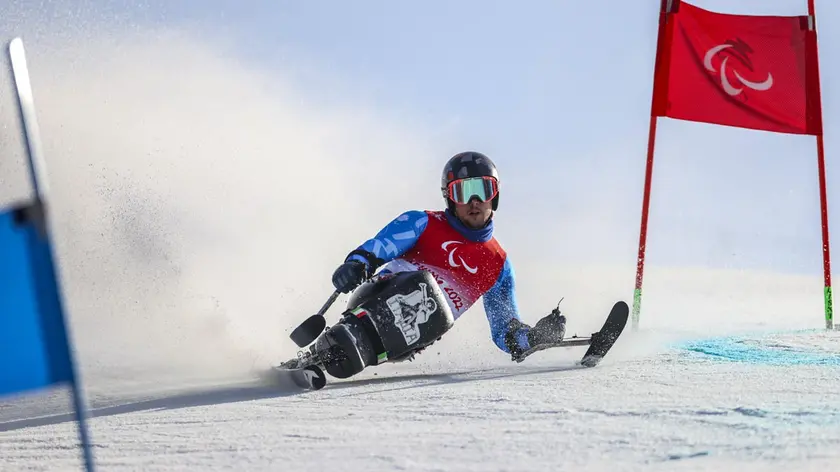 L'argento paralimpico Renè De Silvestro in azione a Pechino