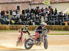Axel Bassani in gara al Ranch di Valentino Rossi