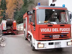 I vigili del fuoco in un'operazione di soccorso