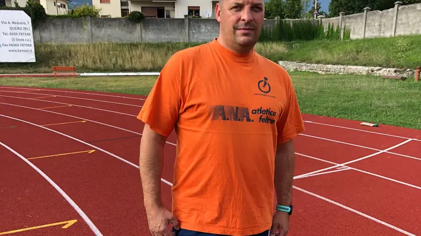 Andrea Barp con la maglia dell'Ana Feltre