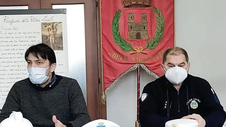 Il sindaco Paolo Perenzin e il comandante Filiberto Facchin