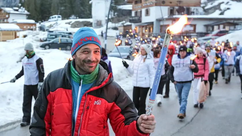 La partenza della fiaccolata di Misurina