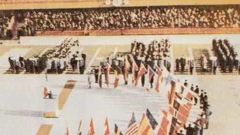 La cerimonia inaugurale delle Olimpiadi di Cortina 1956