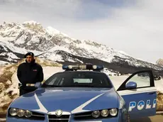 Una delle pattuglie del Commissariato di Cortina in servizio sul territorio della conca ampezzana